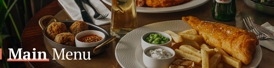 Main Menu at The Castle Farringdon